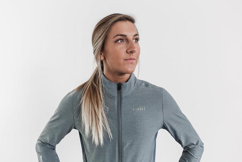 Women's Nobull Wo4-Way Stretch Woven Hoodie Dark / Grey | SG H3143A